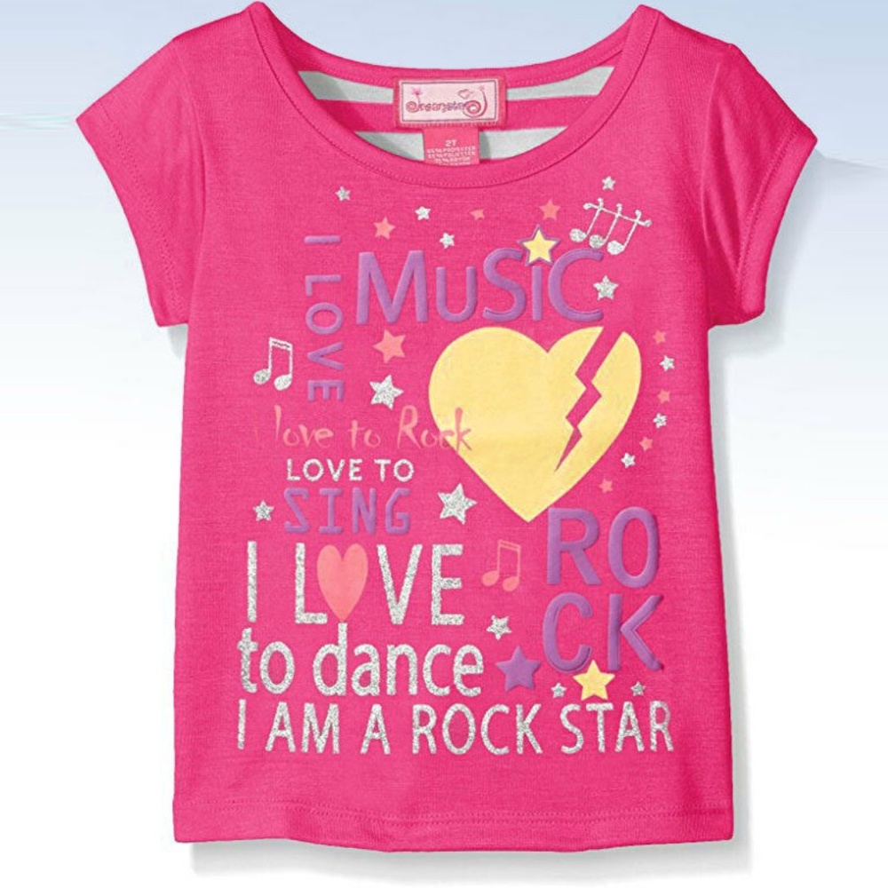 Adorable Dream Star Toddler Rock Star/Music TShirt